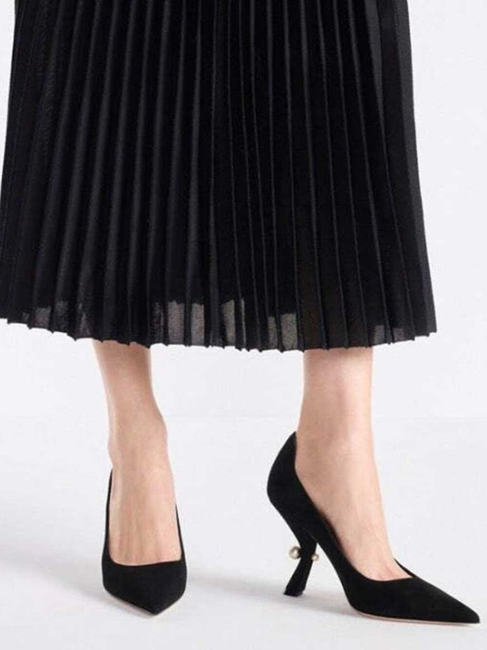 Christian Dior Tribales Pumps Black Suede Pearl Heel EU 39 Worn Once - Picture 5 of 11